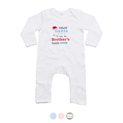 'Dear Santa it was my Brother's/Sister's fault' Babygrow