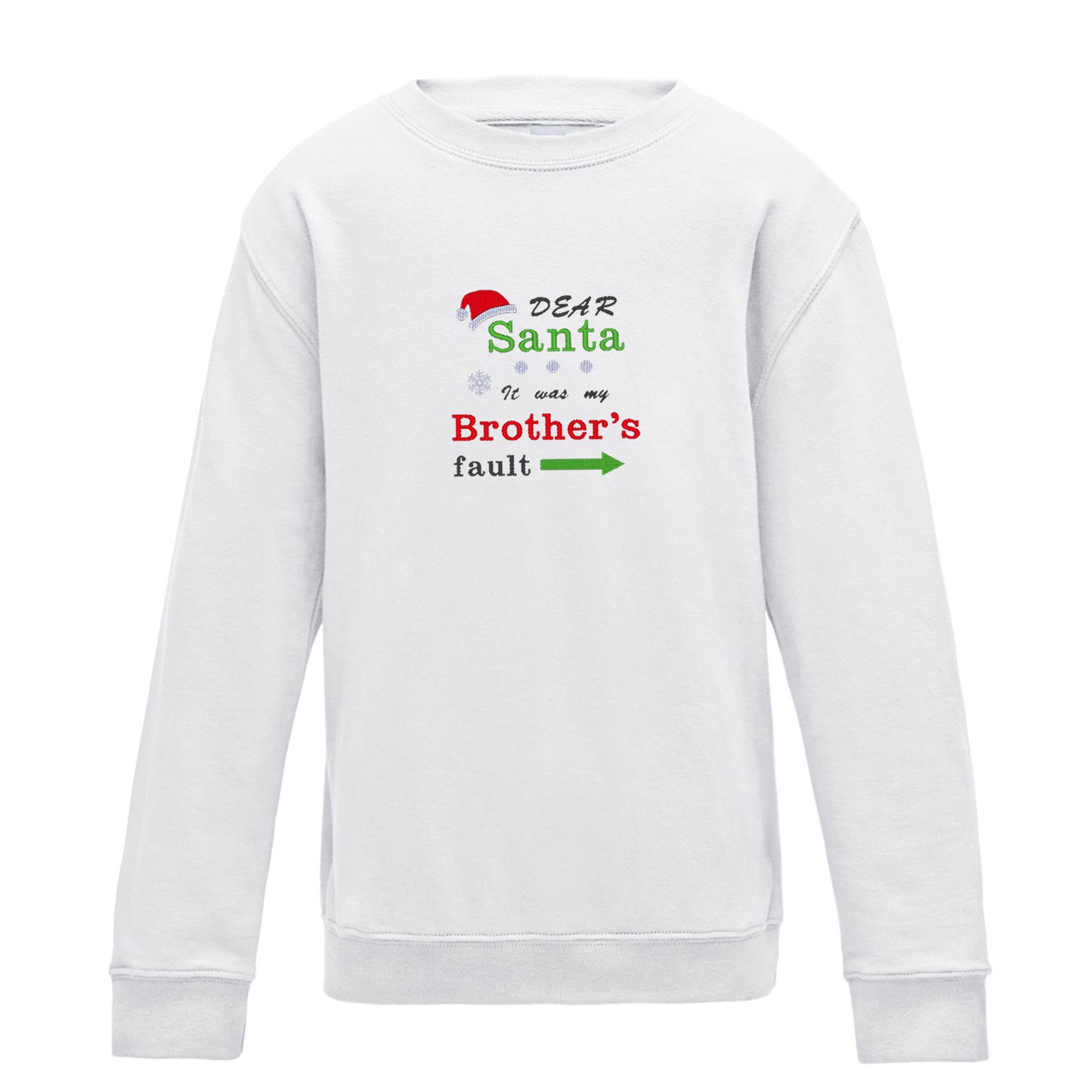 'Dear Santa it was my Brother's/Sister's fault' Kids Jumper