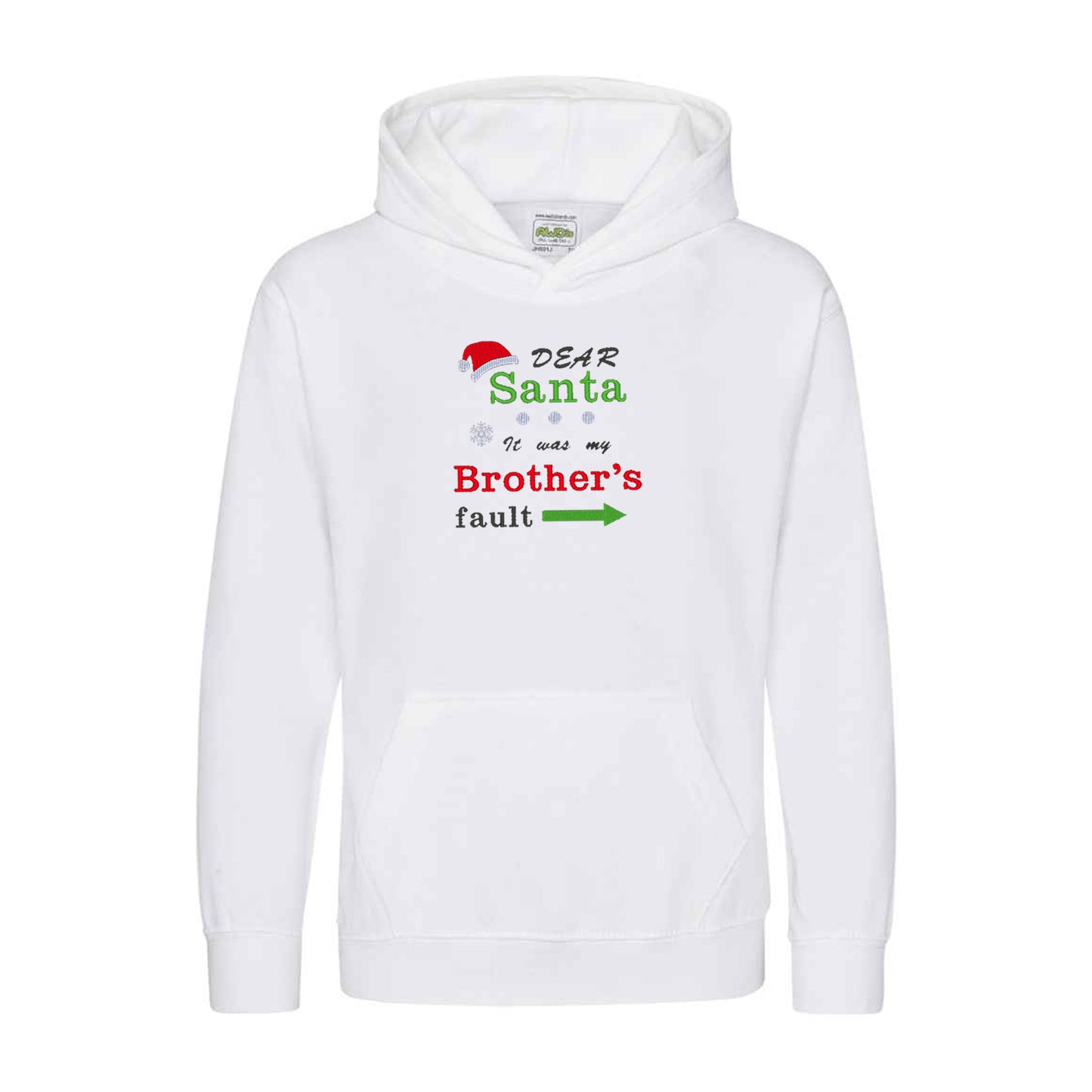 'Dear Santa it was my Brother's/Sister's fault' Kids Hoodie