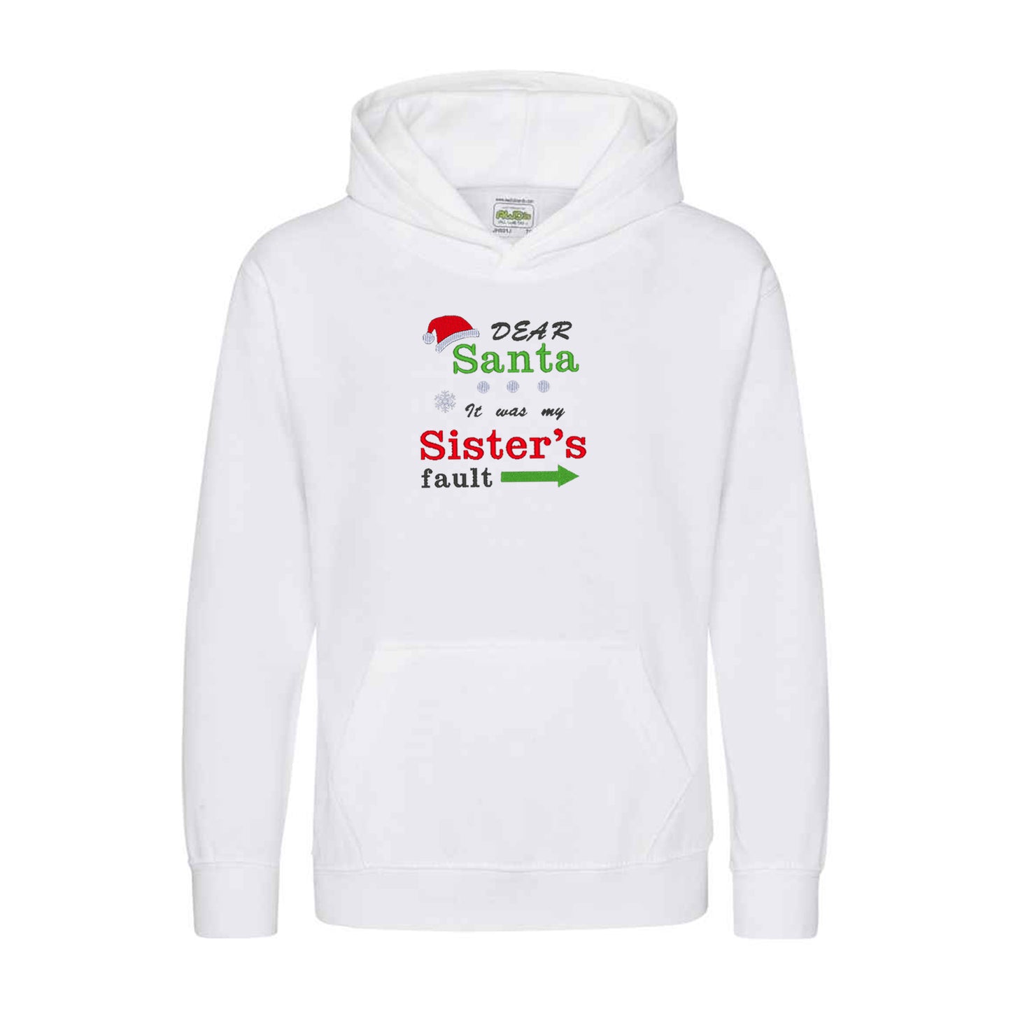 'Dear Santa it was my Brother's/Sister's fault' Kids Hoodie