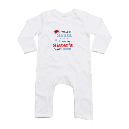 'Dear Santa it was my Brother's/Sister's fault' Babygrow