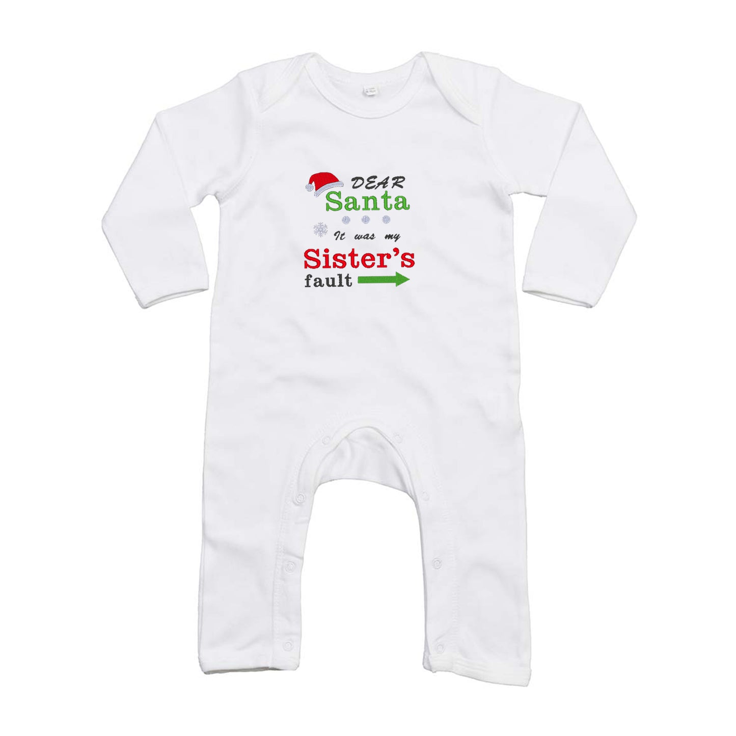 'Dear Santa it was my Brother's/Sister's fault' Babygrow