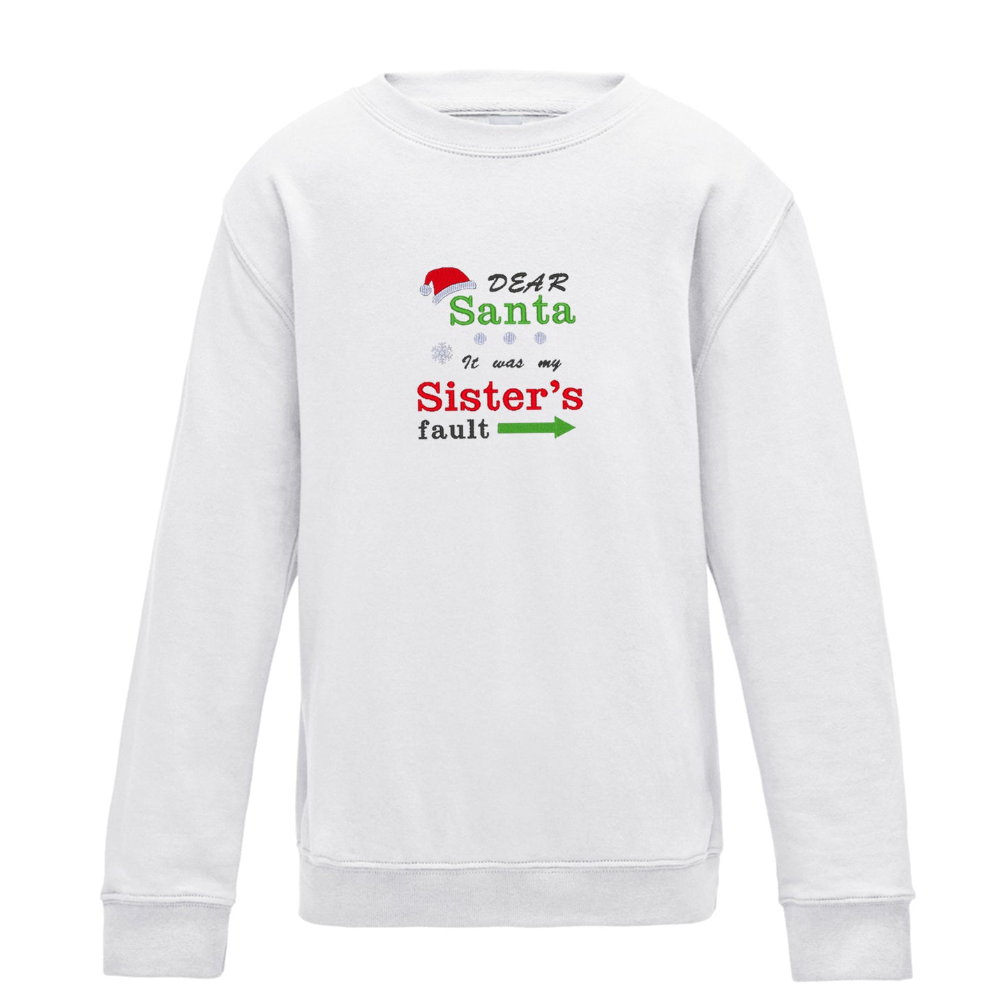 'Dear Santa it was my Brother's/Sister's fault' Kids Jumper