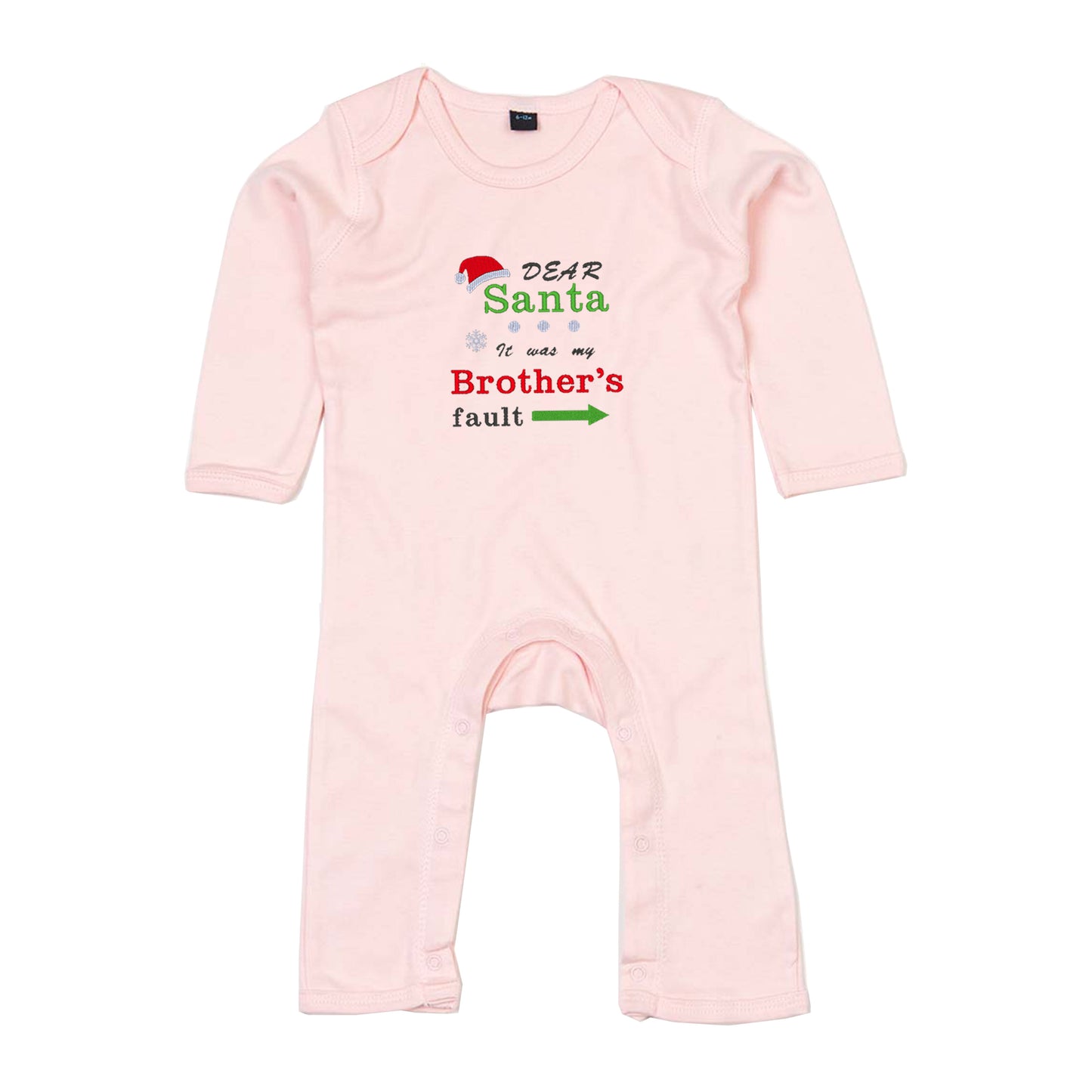 'Dear Santa it was my Brother's/Sister's fault' Babygrow