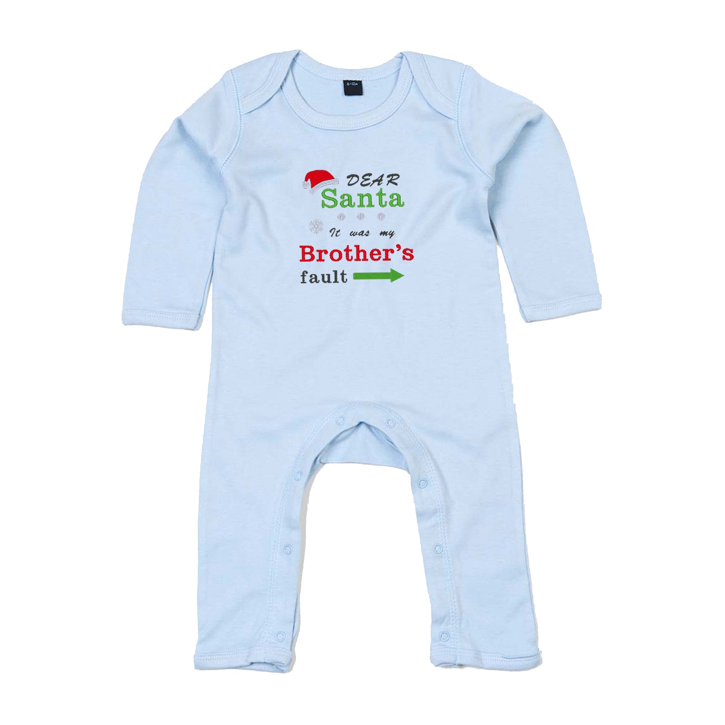 'Dear Santa it was my Brother's/Sister's fault' Babygrow