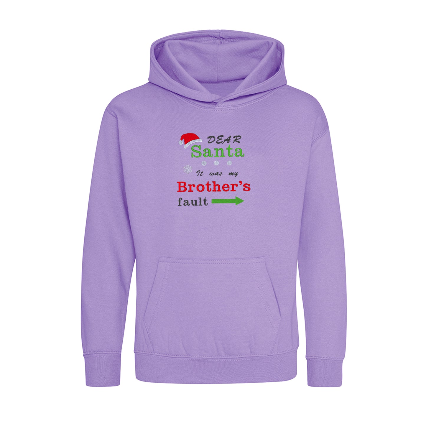 'Dear Santa it was my Brother's/Sister's fault' Kids Hoodie