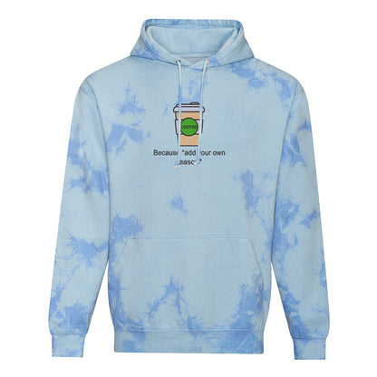 'Coffee because adulting is hard!' Unisex Tie-dye Hoodie