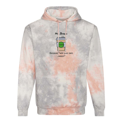 'Coffee because adulting is hard!' Unisex Tie-dye Hoodie