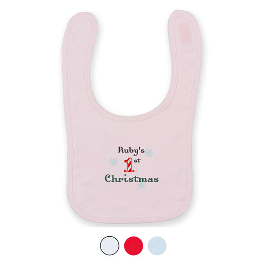 My 1st Christmas Baby Bib