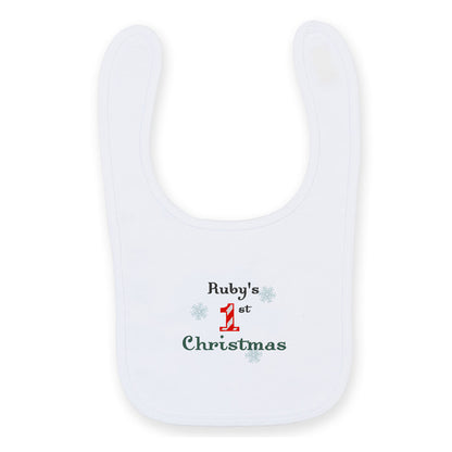 My 1st Christmas Baby Bib