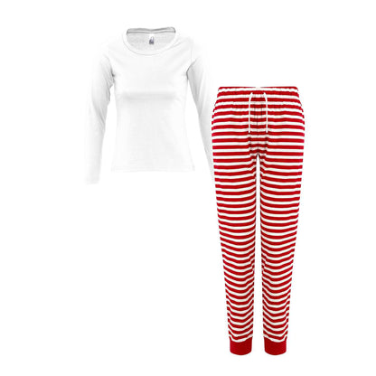 red stripes pjs